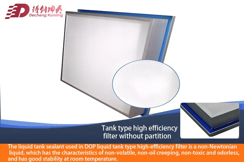 700'High efficiency filter without partition,H14