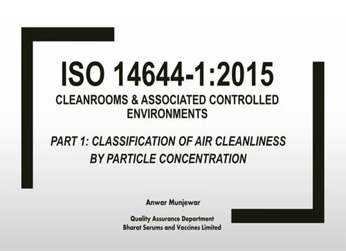 Particle Count Limits (ISO 14644-1): Particle Count Limits (ISO 14644-1):