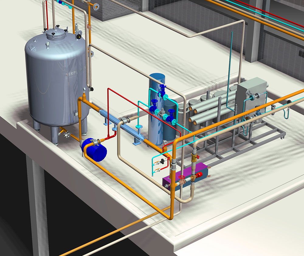 Clean room purified water system