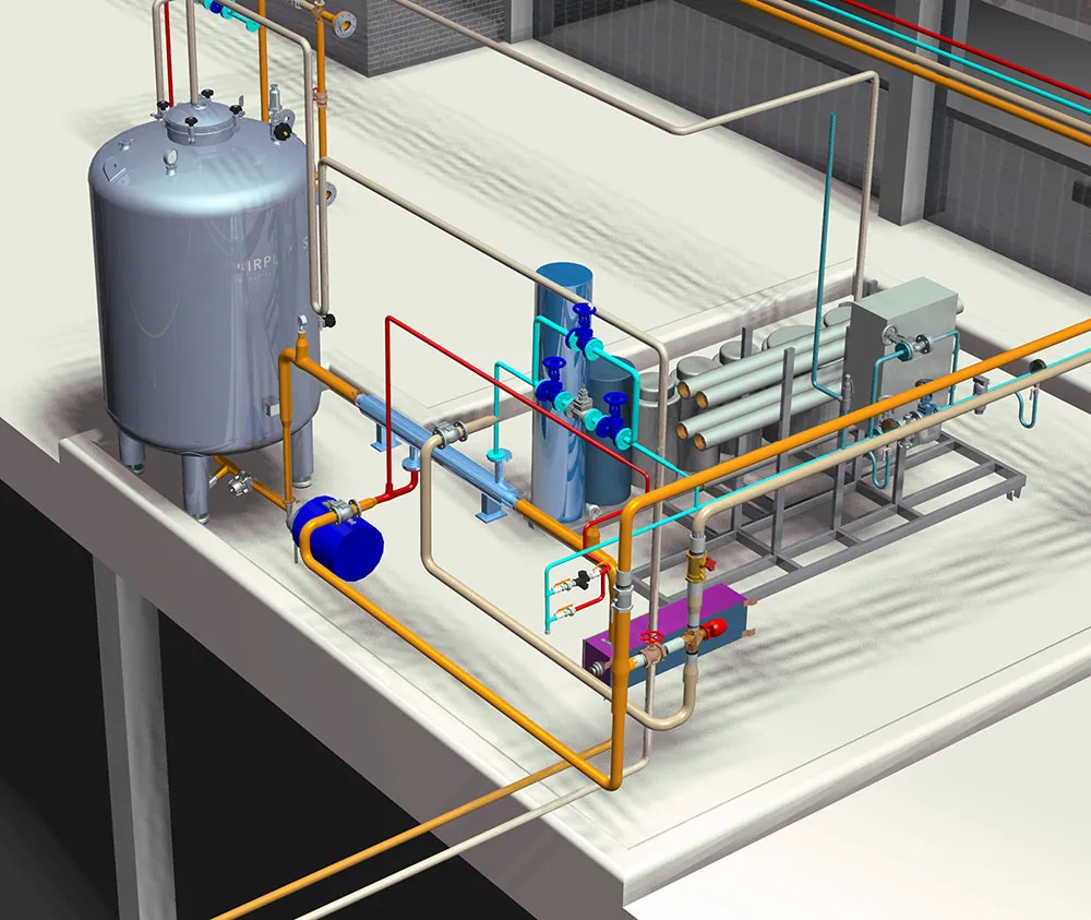 Clean room purified water system Clean room purified water system
