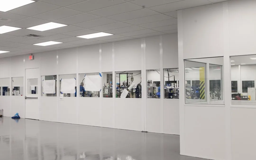 What equipment is typically found in a modular clean room?
