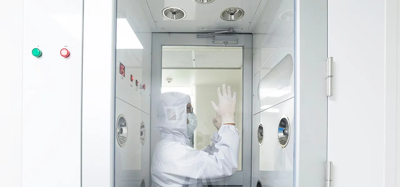 What is the purpose of an air shower in 