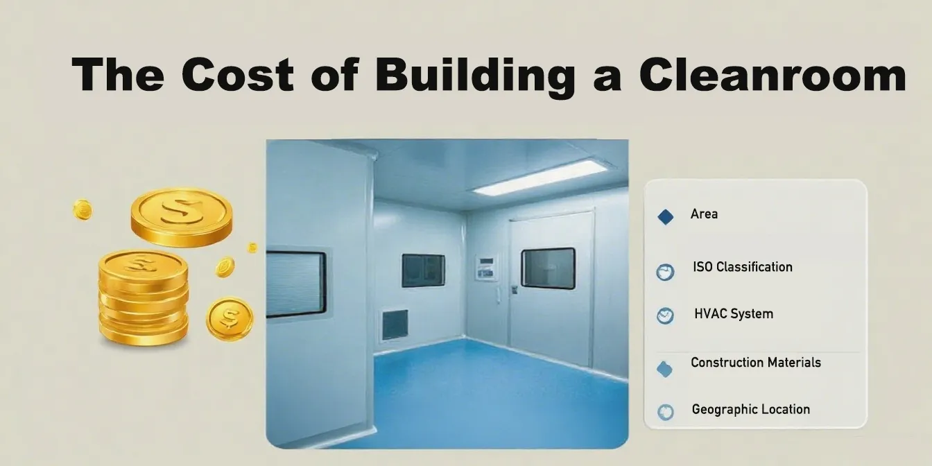The cost of building a cleanroom:ISO 5,ISO 6,ISO 6,ISO 8