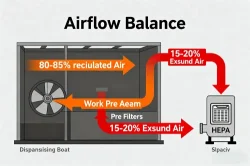 Dispansing booth Negative Pressure Formation