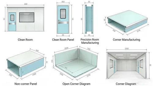 Precision manufacturing process requirements for cleanroom panel dimensions Precision manufacturing process requirements for cleanroom panel dimensions