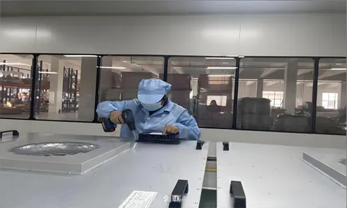 Opto-electronics Class 100 cleanroom FFU Grid Installation Opto-electronics Class 100 cleanroom FFU Grid Installation
