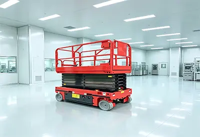 Illustrated Cleanroom Construction | Complete Analysis of Scissor Lift Structure and Operational Saf