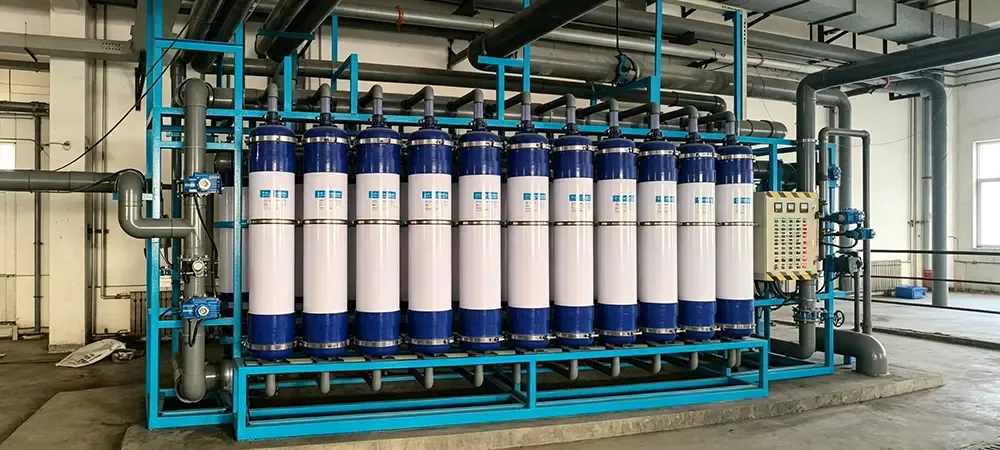 Deiiang ultrafiltration system effluent SDI measurement test at electronics plant, showing SDI15 1.9