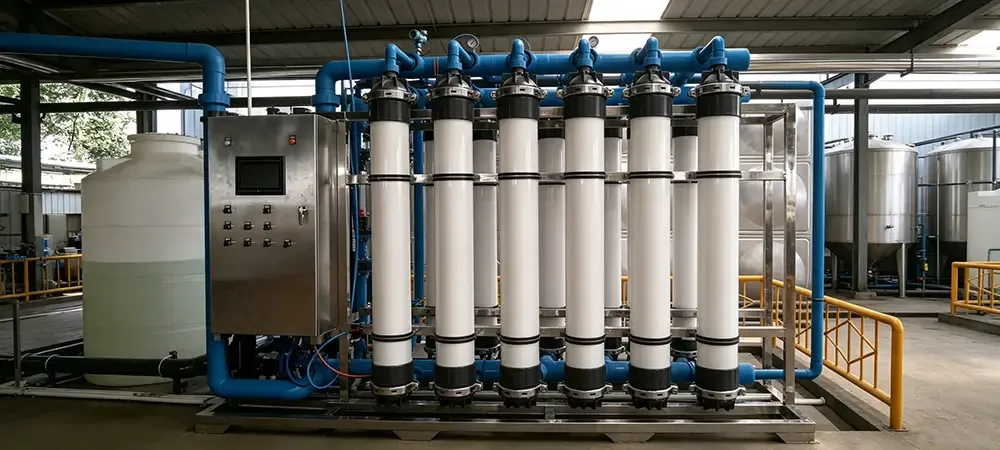 Deiiang municipal wastewater reuse UF system treating monsoon high-turbidity water, SDI15 stable below 2.0