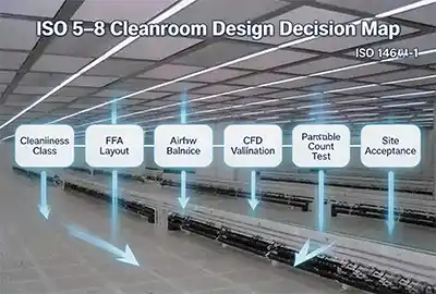 ISO 5-8 Cleanroom FFU Layout Design | ISO 14644-1 Compliance Guide & Case Study