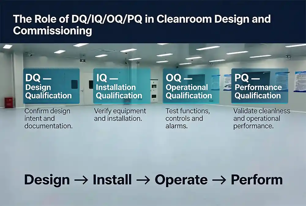 The Role of DQ/IQ/OQ/PQ in Cleanroom Design and Commissioning