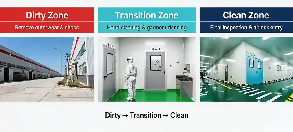 Dirty vs clean zone