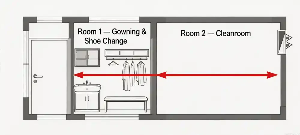 Single-room zoned -locker room