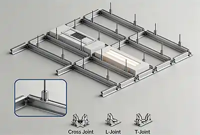Cleanroom Ceiling Grid Design: T-Bar vs. Walkable Ceiling Systems