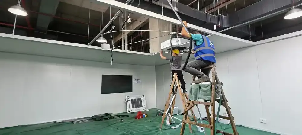 Deiiang desiccant dehumidifier installation for lithium battery dry room.webp