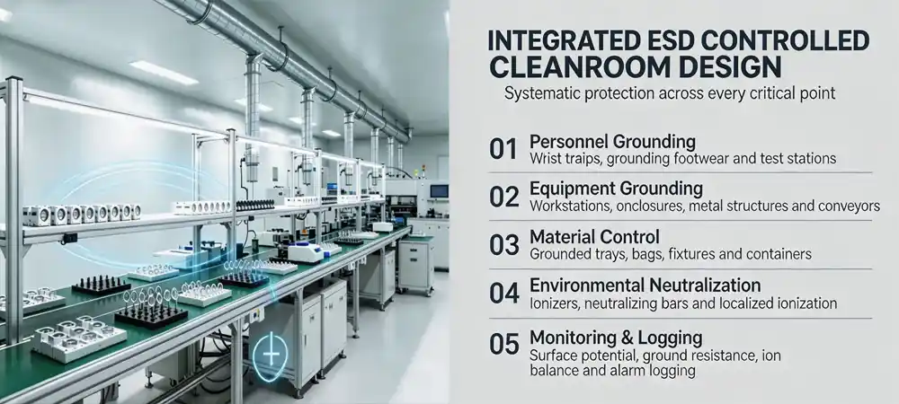Integrated ESD Control Cleanroom Design.webp