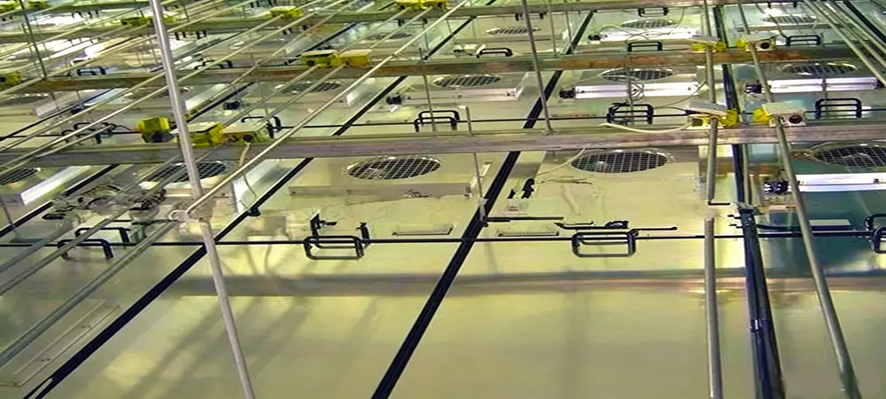 Large cleanroom before FFU layout optimization Large cleanroom before FFU layout optimization