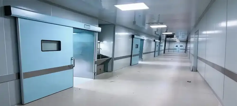 Deiiang swing cleanroom door with flush vision panel.webp