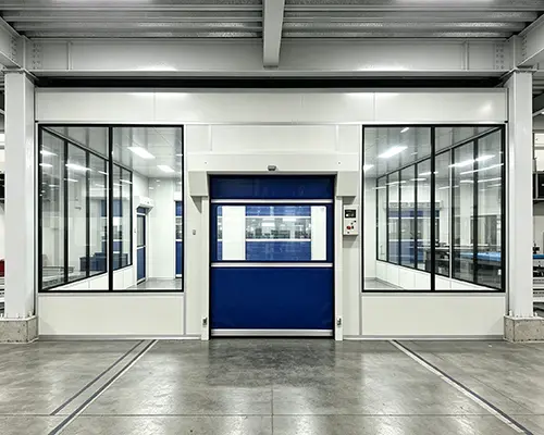 ESD-Safe Hardwall Cleanroom - with Air Shower Diagram