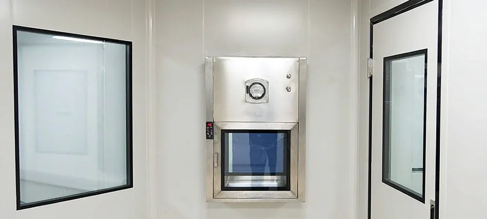 Custom cleanroom doors windows and pass box transfer interface