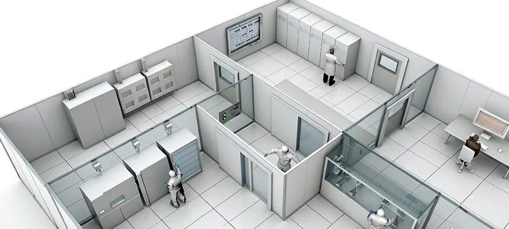Custom hardwall clean room size layout and classification zones