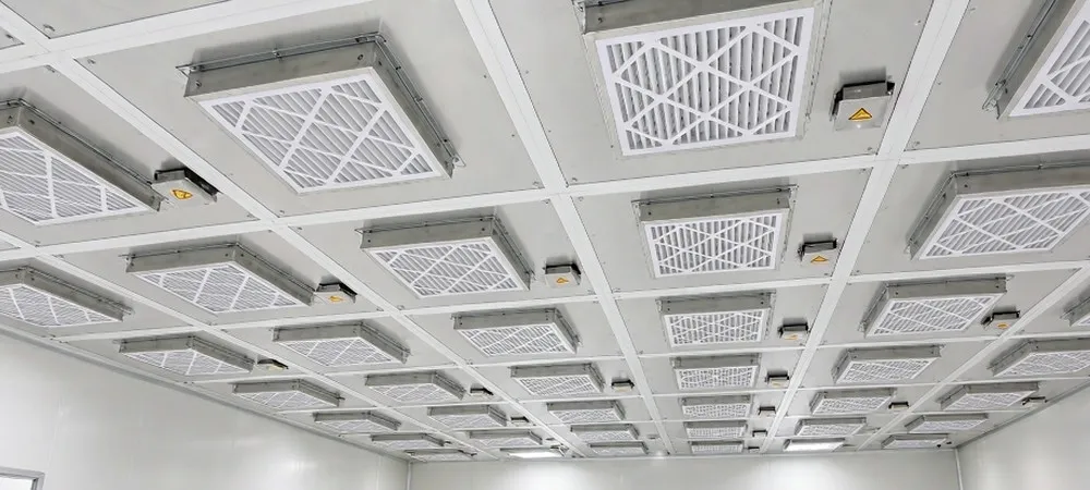 FFU airflow and filtration in a custom hardwall clean room