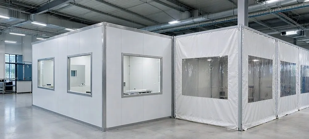 Hardwall versus modular clean room categories compared side by side Hardwall versus modular clean room categories compared side by side