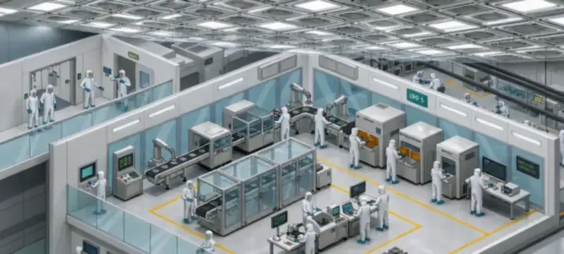 ISO 5 production zone created by upgrading an ISO 7 cleanroom area ISO 5 production zone created by upgrading an ISO 7 cleanroom area