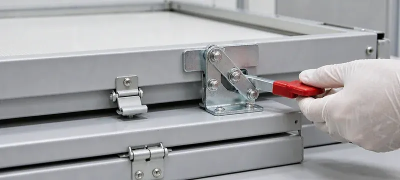 Tool-free FFU hardware designed for easy cleanroom maintenance Tool-free FFU hardware designed for easy cleanroom maintenance