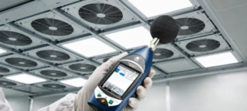 Measuring noise from a single FFU versus total room sound