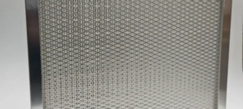 Industrial H13 HEPA filter panel with pleated media and aluminum frame