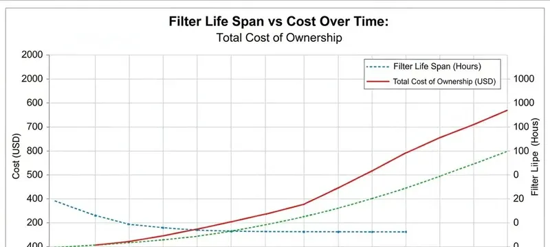 Filter lifecycle annual cost breakdown