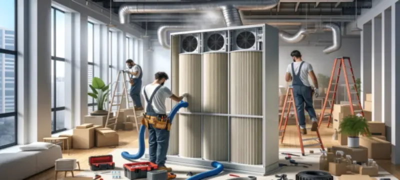 Commercial building facility air filtration system Commercial building facility air filtration system