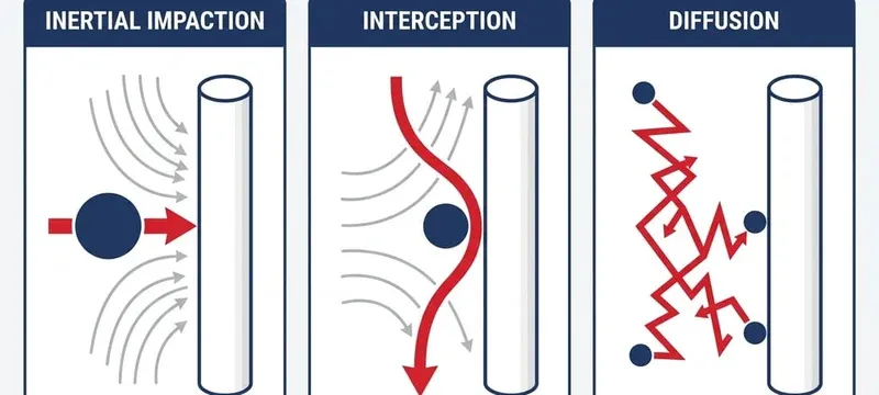 Filtration mechanisms sieving impaction diffusion interception Filtration mechanisms sieving impaction diffusion interception