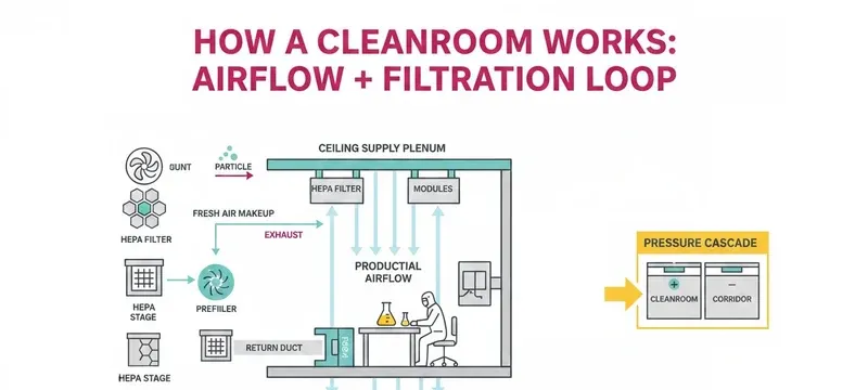 Cleanroom air filtration stages electrostatic versus HEPA Cleanroom air filtration stages electrostatic versus HEPA