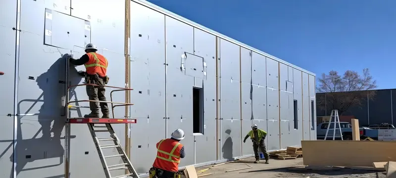 Completed modular cleanroom construction project interior Completed modular cleanroom construction project interior
