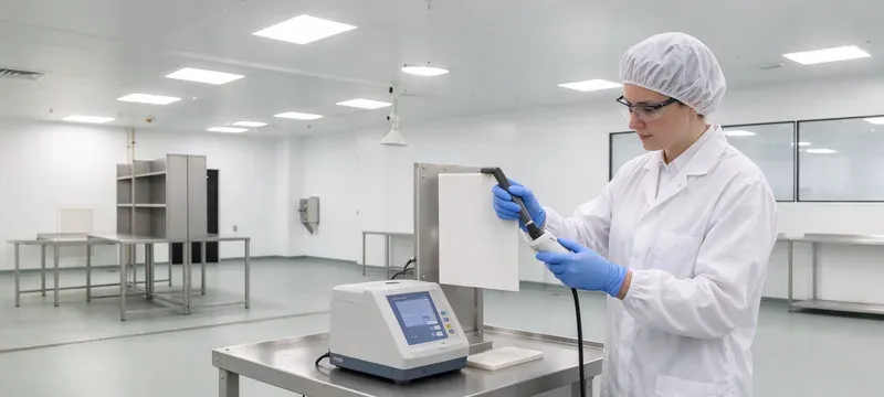 Laboratory testing cleanroom wall panel sample Laboratory testing cleanroom wall panel sample
