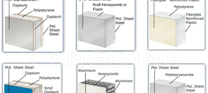 Cleanroom panel core material cross section Cleanroom panel core material cross section