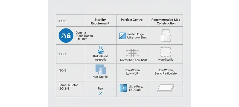 Cleanroom panel selection matrix facility requirement Cleanroom panel selection matrix facility requirement