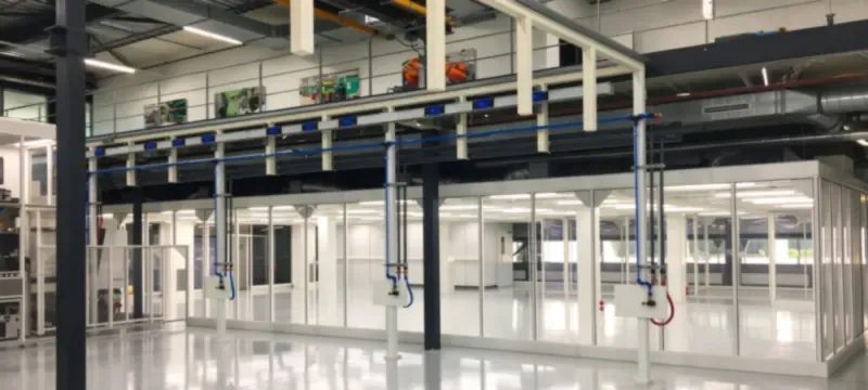 Verified cleanroom project installation corridor Verified cleanroom project installation corridor