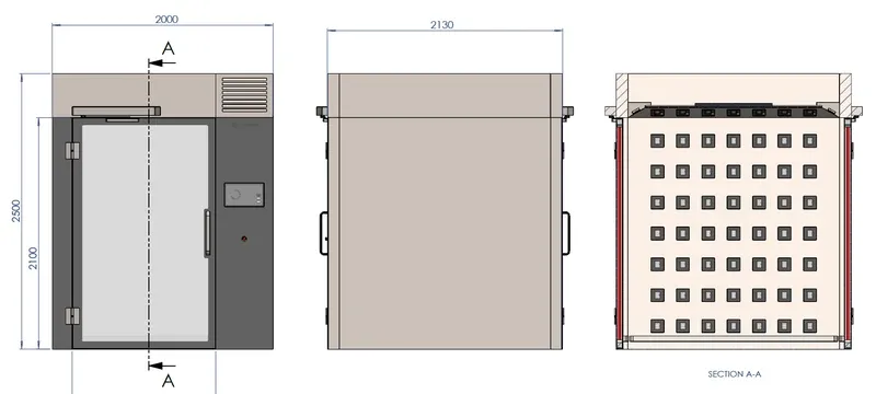 Airlock door model size matching