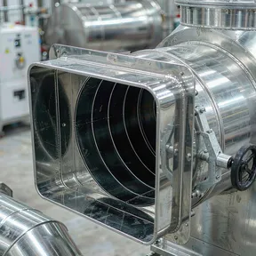 Deiiang hygienic volume control dampers in food processing ventilation
