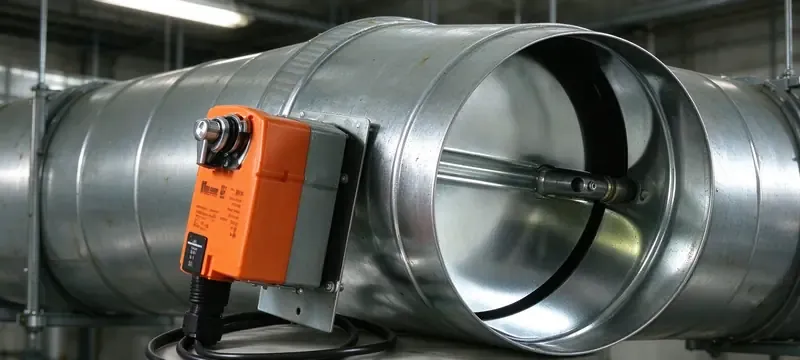 Motorised damper electric actuator on duct Motorised damper electric actuator on duct