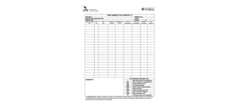 Damper commissioning checklist Damper commissioning checklist