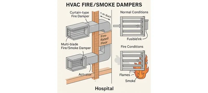 HVAC damper anatomy and working principle