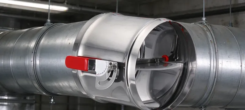 Manual damper duct lever handle