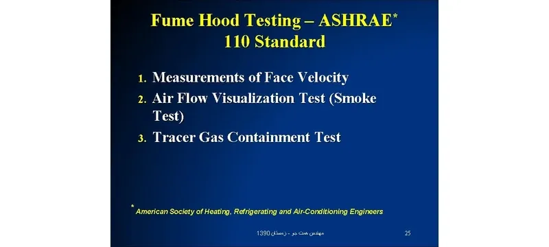 Laboratory fume hood safety standards EN 14175 ASHRAE 110 comparison Laboratory fume hood safety standards EN 14175 ASHRAE 110 comparison