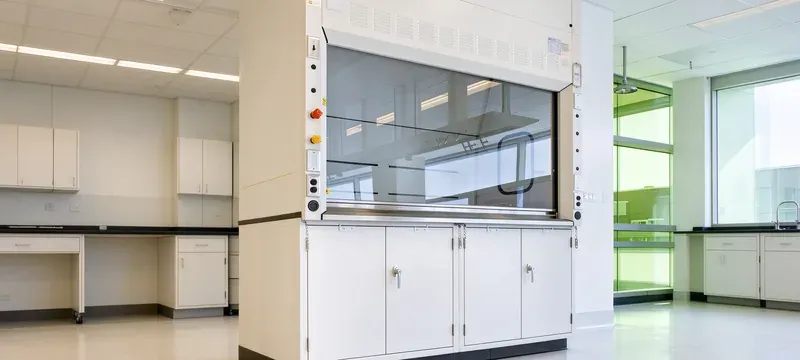 Steel benchtop laboratory fume hood with glass sash and worktop Steel benchtop laboratory fume hood with glass sash and worktop