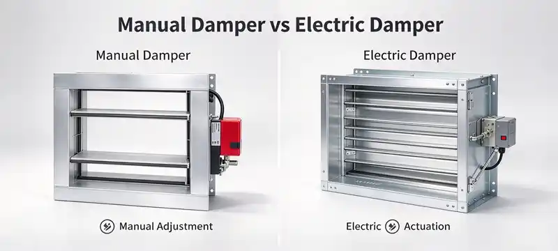 Manual vs Motorised- HVAC Damper Types by Operation