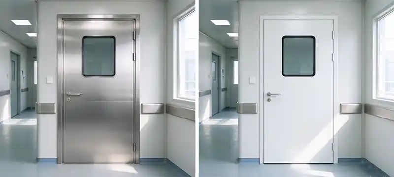 Stainless Steel vs HPL Cleanroom Door